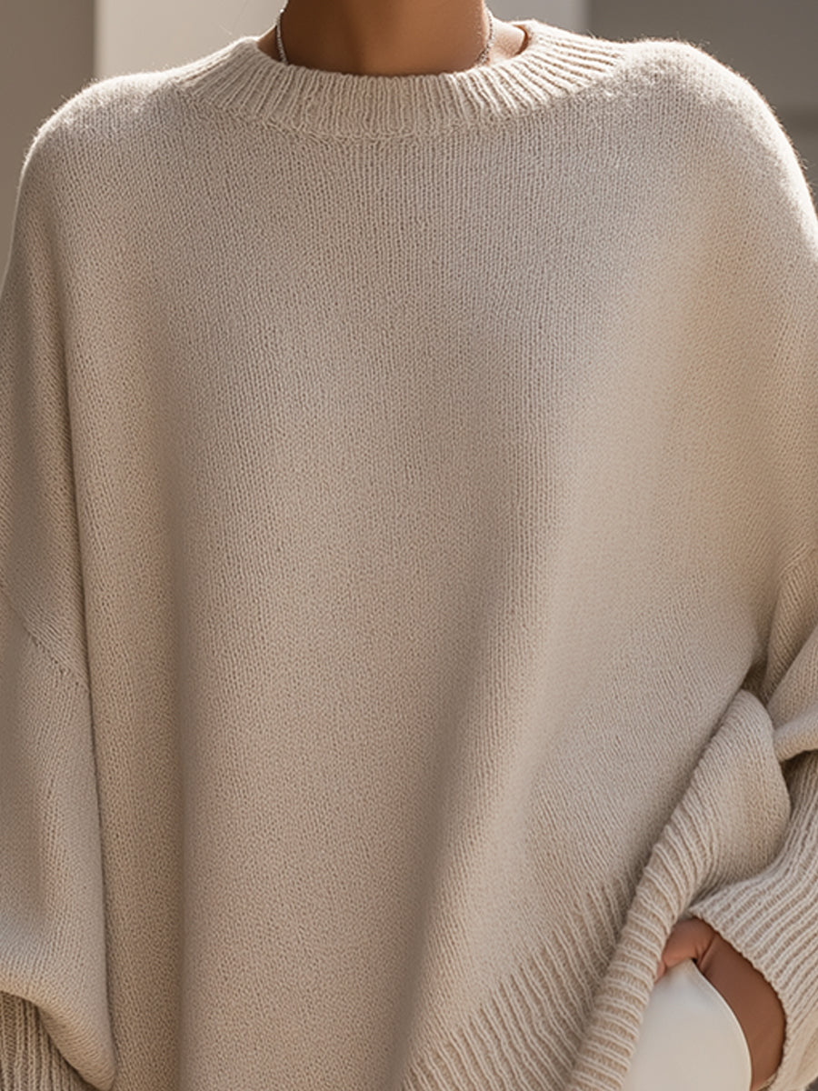 Wrenella - Relaxed Oversized Pullover Casual Office Wear — view 2 of 9