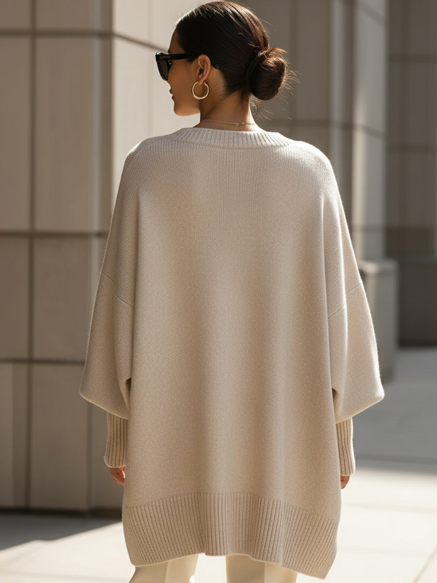 Wrenella - Relaxed Oversized Pullover Casual Office Wear — view 4 of 9