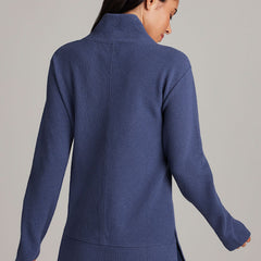 Vellara - Jacquard Mock Neck Tunic Pullover Casual Layering — view 3 of 10