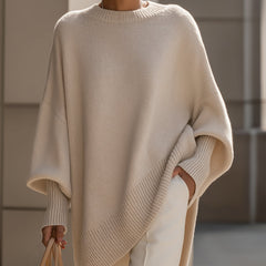 Wrenella - Relaxed Oversized Pullover Casual Office Wear