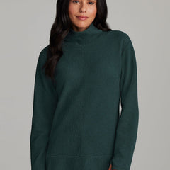 Vellara - Jacquard Mock Neck Tunic Pullover Casual Layering — view 10 of 10