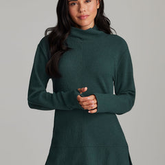 Vellara - Jacquard Mock Neck Tunic Pullover Casual Layering — view 6 of 10