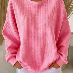 Wafferly - Oversized Waffle Knit Sweater Casual Everyday Wear — view 2 of 10