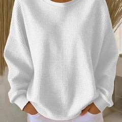 Wafferly - Oversized Waffle Knit Sweater Casual Everyday Wear — view 6 of 10