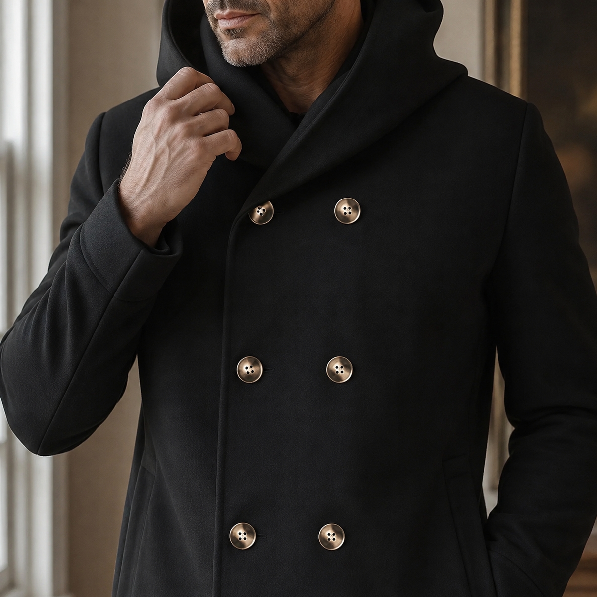 Marrowick - Mid-Length Hooded Coat Autumn Winter Wear — view 5 of 5