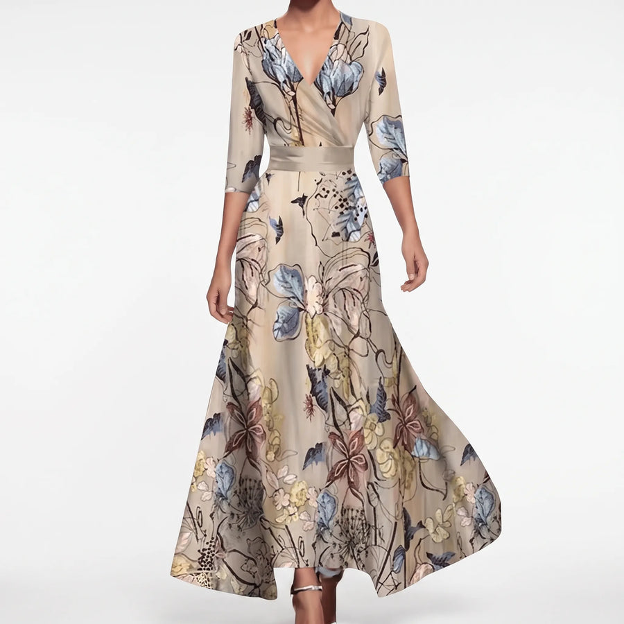 BotanicaGown - Floral A Line Maxi Dress Garden Parties