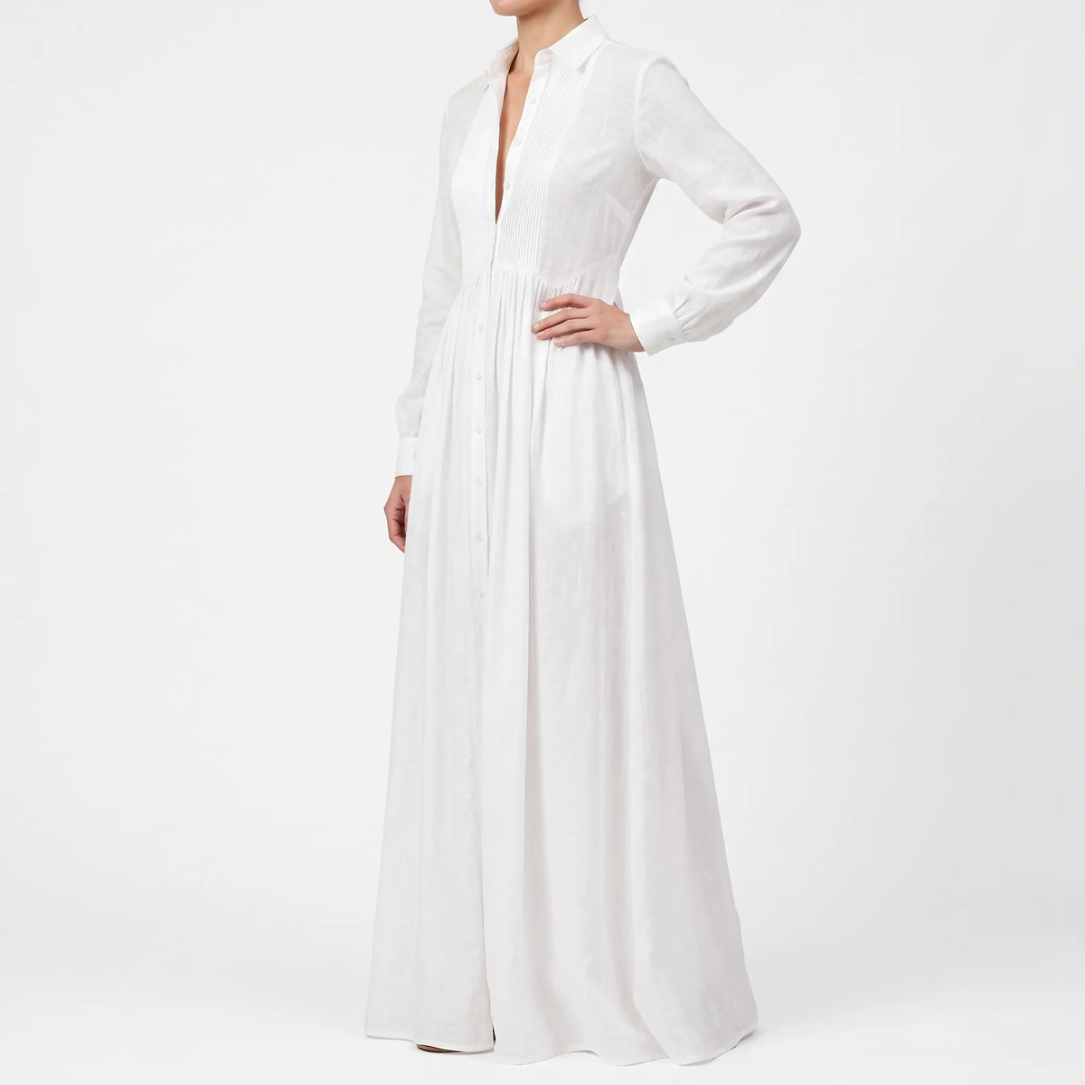 Lumera - Flowy Long Sleeve Shirt Dress Weekend Getaways
