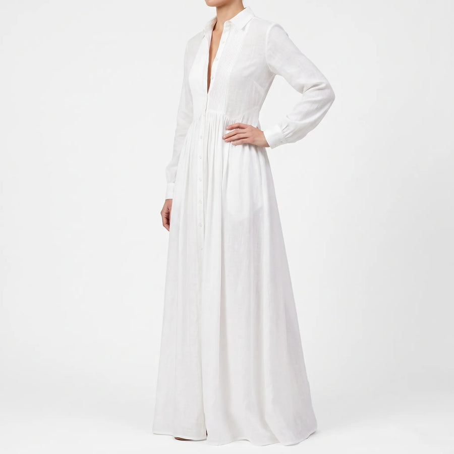 Lumera - Flowy Long Sleeve Shirt Dress Weekend Getaways