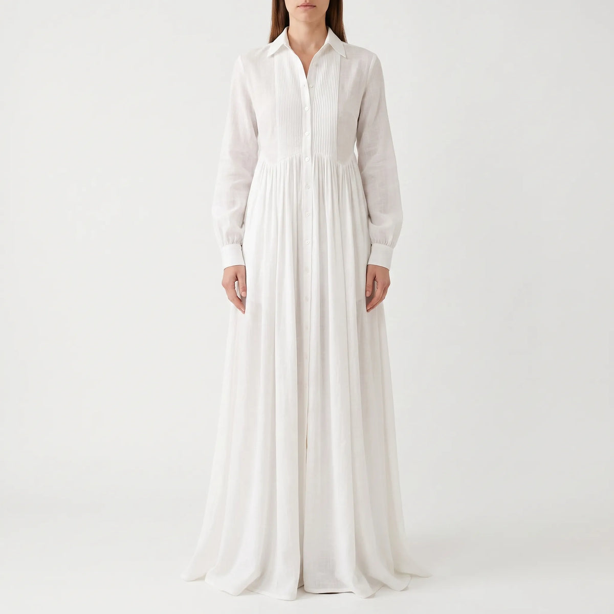 Lumera - Flowy Long Sleeve Shirt Dress Weekend Getaways