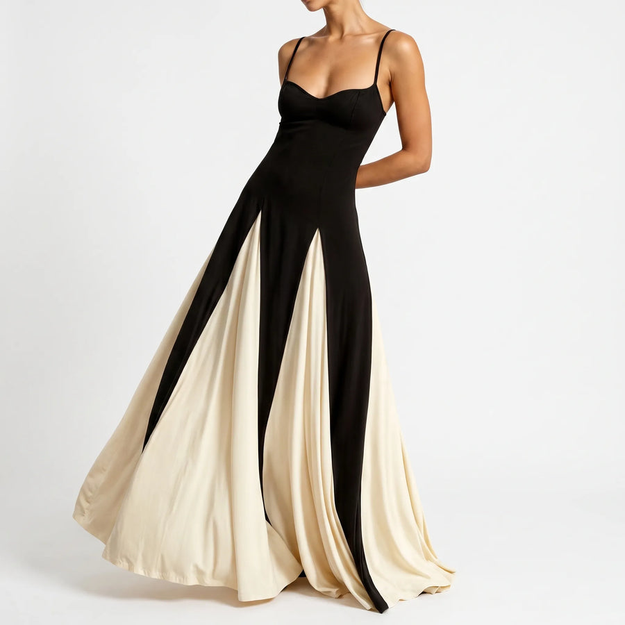 Luminara - Two-Tone Formal Women's Maxi Dress Evening Gala Events