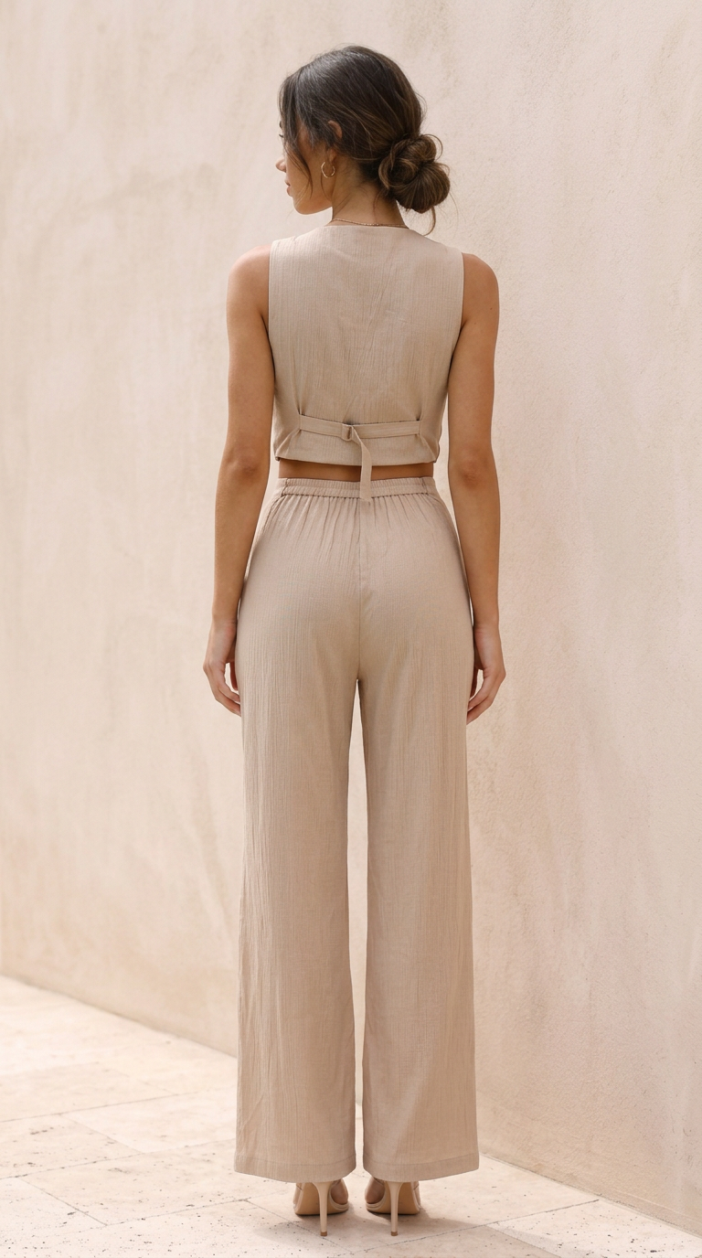 Perenna - Sleeveless Wide Leg Jumpsuit Work And Occasion Wear — view 4 of 10