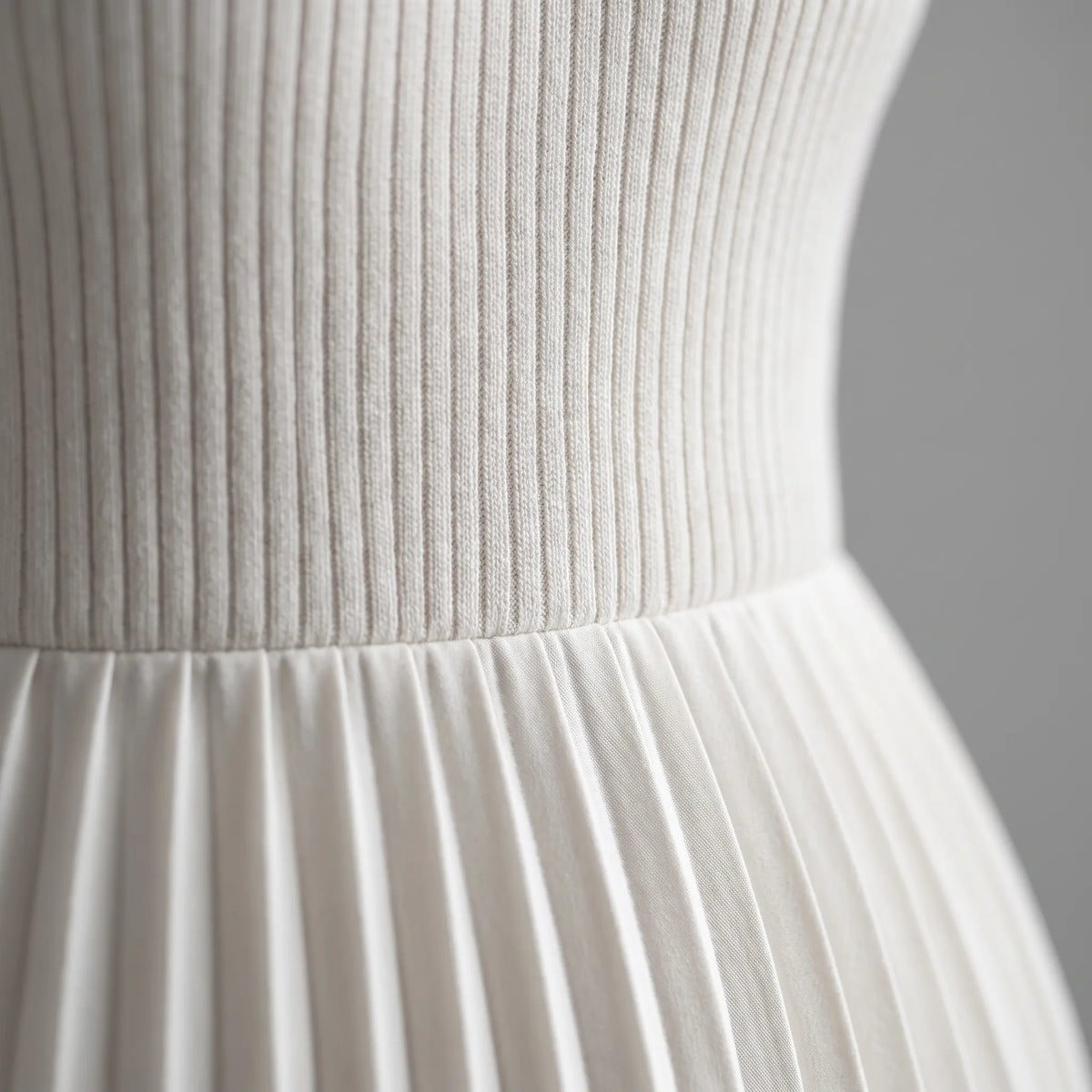 Pleatara - Sleeveless Pleated White Maxi Dress Upscale Dinners