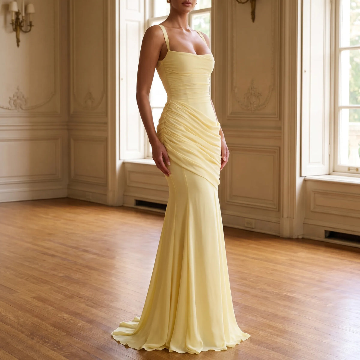 Ruchera - Square Neck Formal Dress Formal Evening Events