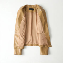 Camdena - Leather Blazer Tailored Jacket Office Wear — view 3 of 6