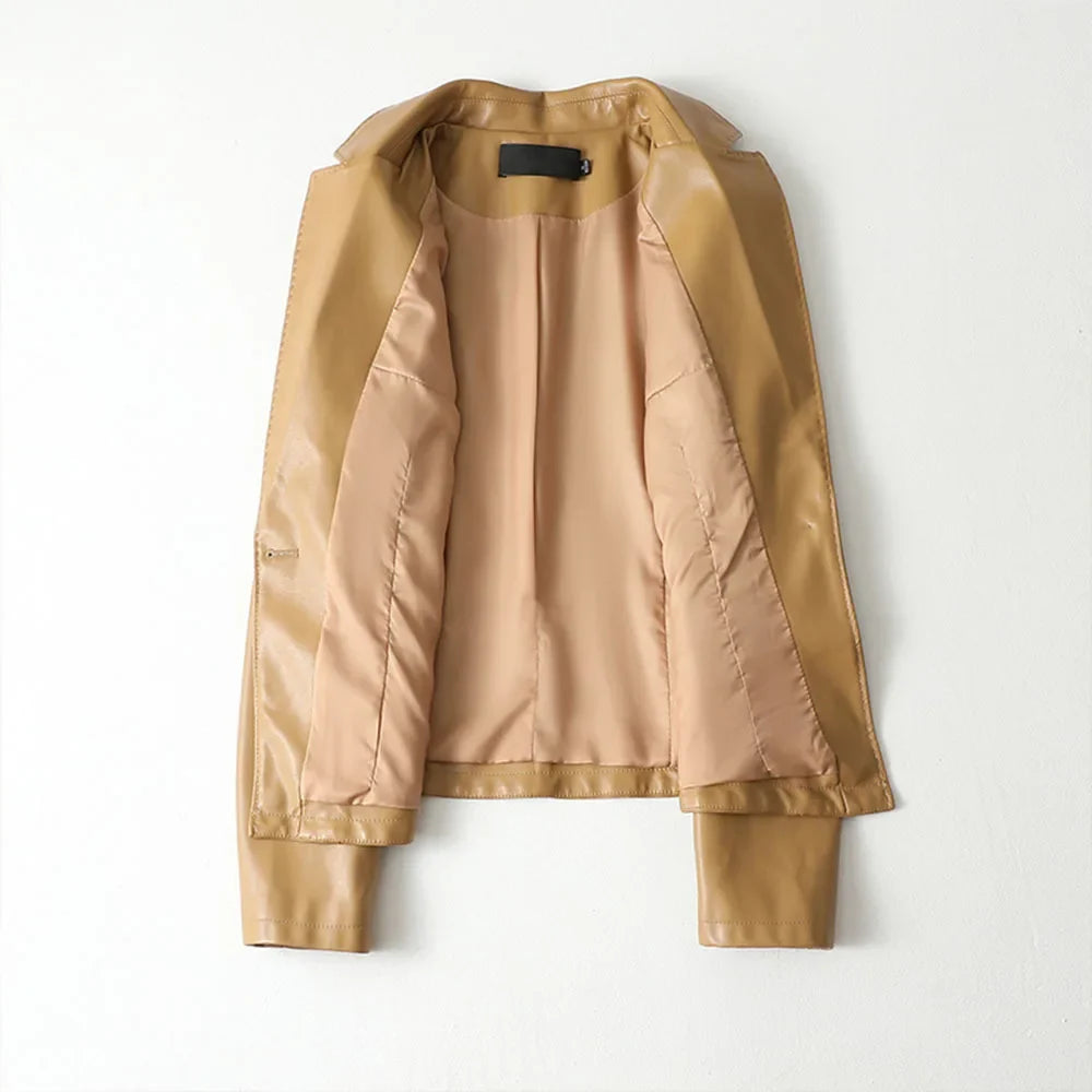Camdena - Leather Blazer Tailored Jacket Office Wear — view 3 of 6