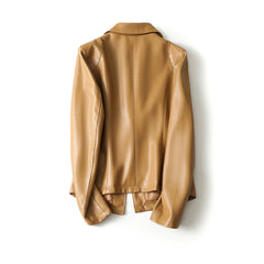 Camdena - Leather Blazer Tailored Jacket Office Wear — view 2 of 6