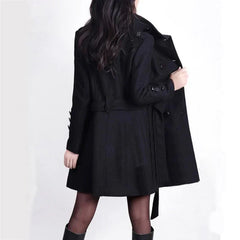 Corvane - Belted Wool Blend Trench Coat Business Casual — view 3 of 4