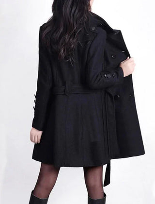 Corvane - Belted Wool Blend Trench Coat Business Casual — view 3 of 4