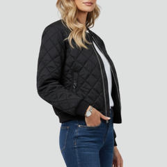 Corvelle - Quilted Zip Jacket Casual Everyday Layering — view 3 of 5