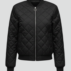 Corvelle - Quilted Zip Jacket Casual Everyday Layering