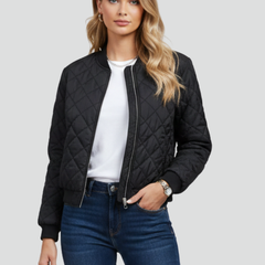 Corvelle - Quilted Zip Jacket Casual Everyday Layering — view 2 of 5