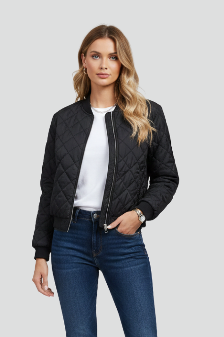 Corvelle - Quilted Zip Jacket Casual Everyday Layering — view 2 of 5