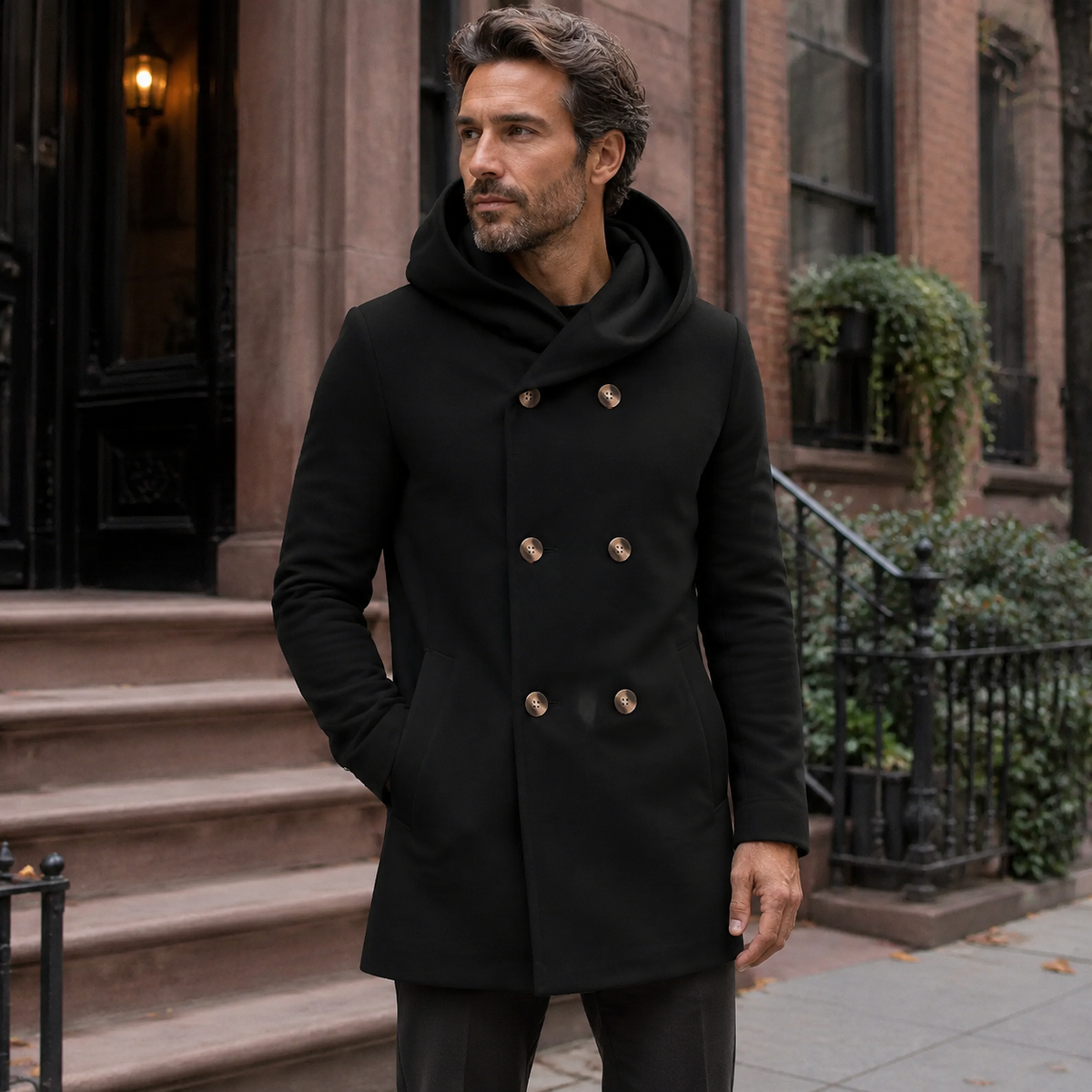 Marrowick - Mid-Length Hooded Coat Autumn Winter Wear — view 2 of 5