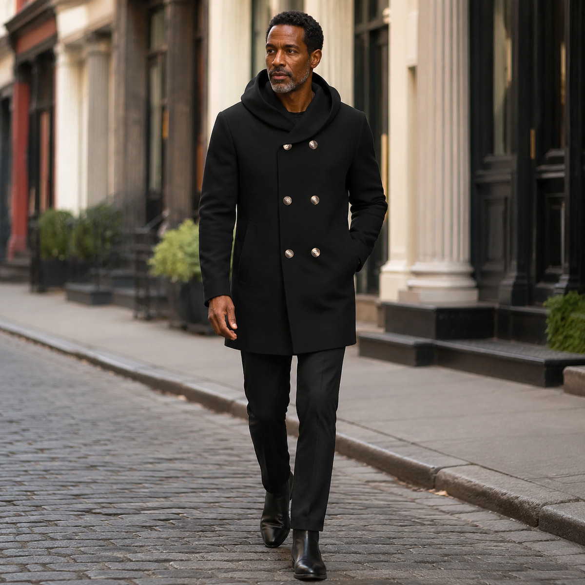 Marrowick - Mid-Length Hooded Coat Autumn Winter Wear — view 4 of 5