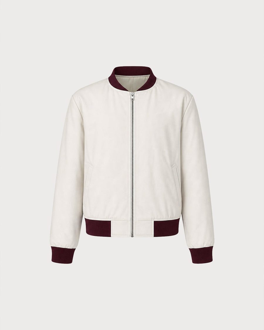 Alvenna - Contrasting Zip Jacket Autumn Winter Casual — view 2 of 4