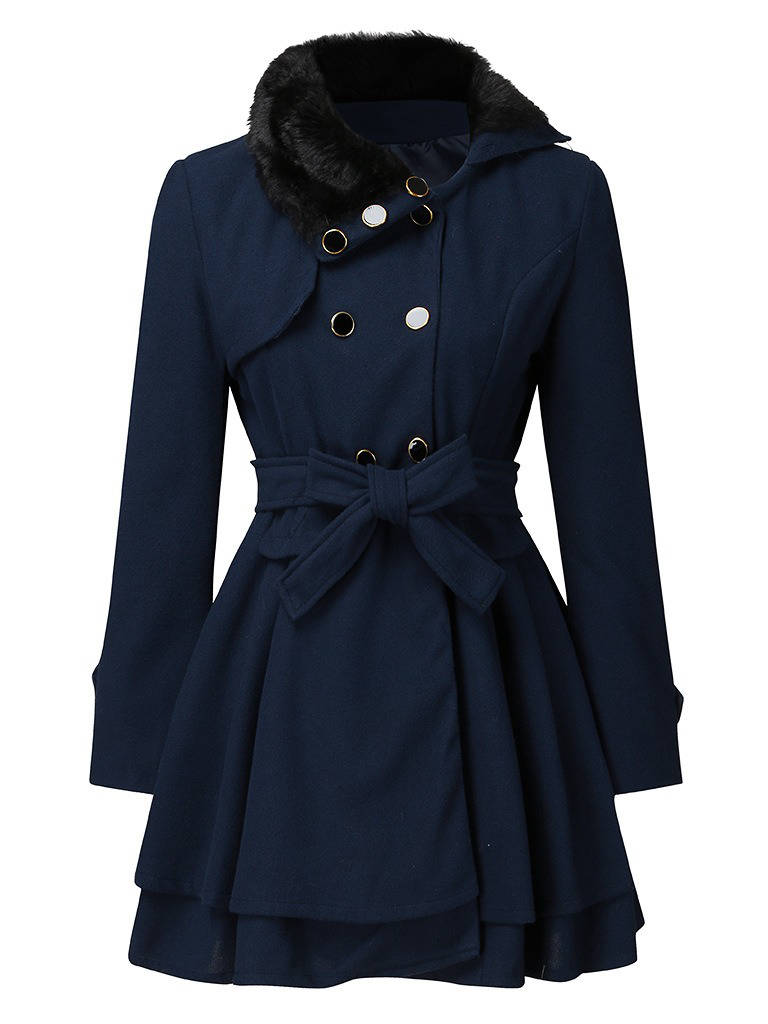 Ashvelle - Belted Wool Look Coat Winter Occasions — view 6 of 6