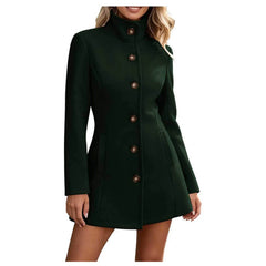 Averlyn - Stand Collar Peacoat Cool Weather Layering — view 10 of 10