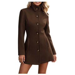 Averlyn - Stand Collar Peacoat Cool Weather Layering — view 9 of 10