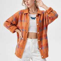 Baltriona - Checked Knit Cardigan For Casual Layering — view 3 of 8