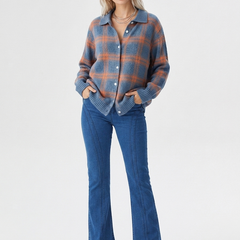 Baltriona - Checked Knit Cardigan For Casual Layering — view 6 of 8