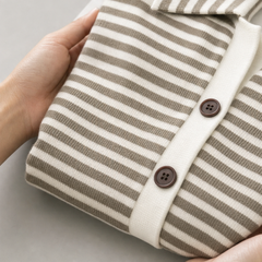 Belmara - Striped Collared Cardigan For Everyday Layering — view 10 of 10