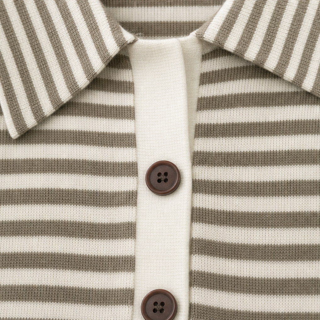 Belmara - Striped Collared Cardigan For Everyday Layering — view 9 of 10