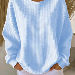 Cadenza - Oversized Waffle Knit Sweater Transitional Layering