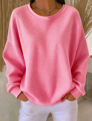 Cadenza - Oversized Waffle Knit Sweater Transitional Layering — view 10 of 10