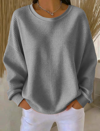 Cadenza - Oversized Waffle Knit Sweater Transitional Layering — view 3 of 10