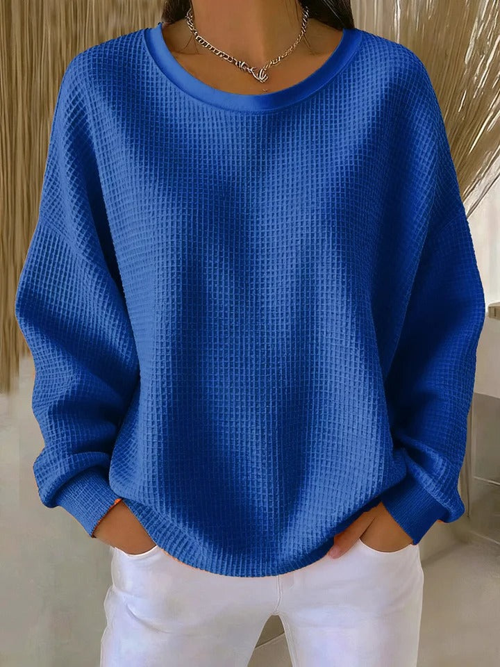 Cadenza - Oversized Waffle Knit Sweater Transitional Layering — view 5 of 10