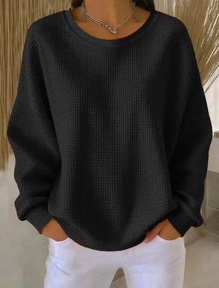 Cadenza - Oversized Waffle Knit Sweater Transitional Layering — view 7 of 10