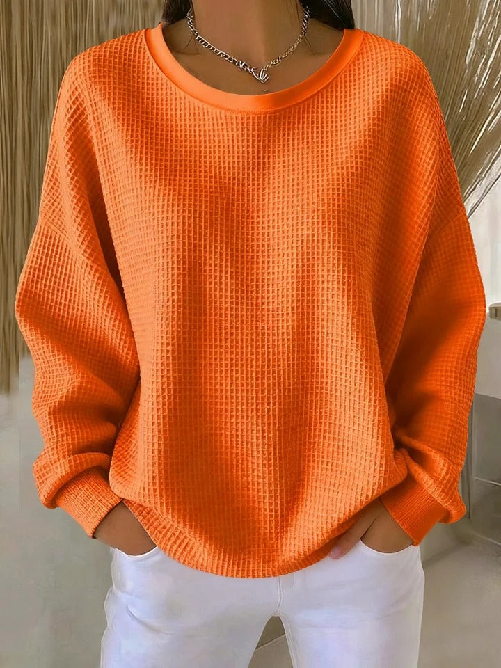 Cadenza - Oversized Waffle Knit Sweater Transitional Layering — view 8 of 10