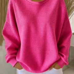 Cadenza - Oversized Waffle Knit Sweater Transitional Layering — view 9 of 10