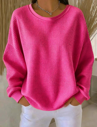 Cadenza - Oversized Waffle Knit Sweater Transitional Layering — view 9 of 10