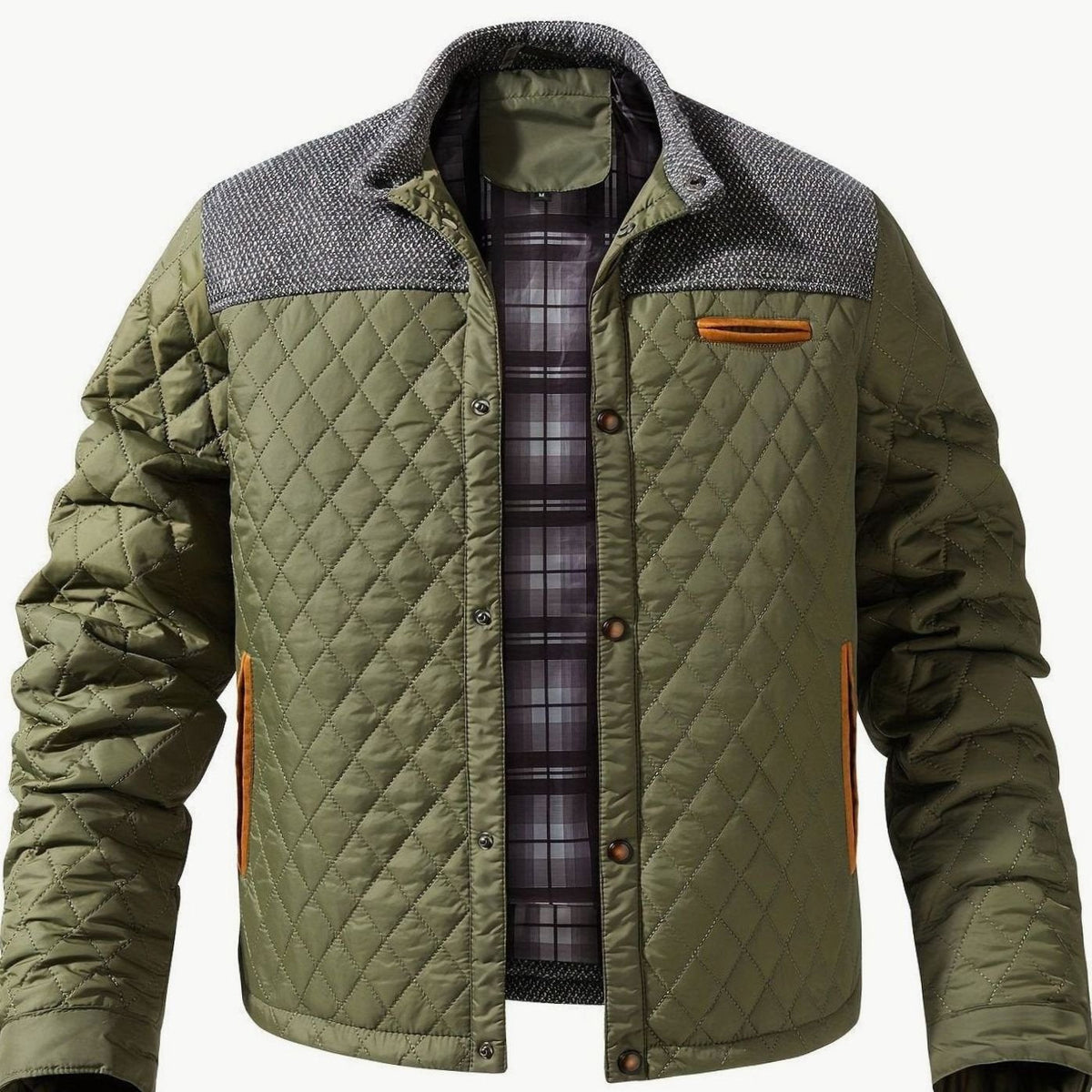 Braemont - Quilted Snap Front Jacket Cool Weather Smart Casual