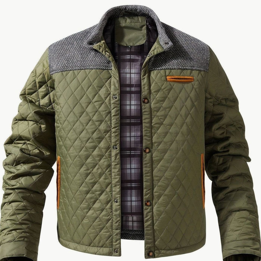 Braemont - Quilted Snap Front Jacket Cool Weather Smart Casual
