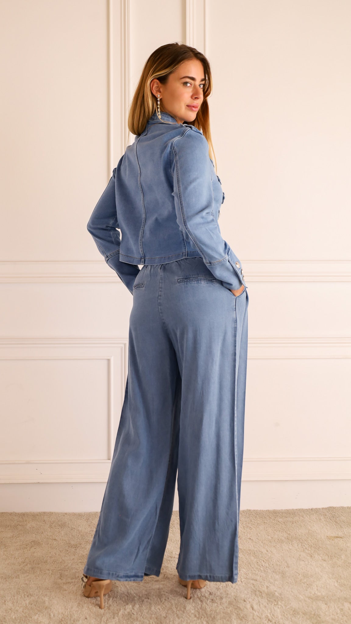 Braggia - Military Style Denim Jacket Daily Wear — view 5 of 8