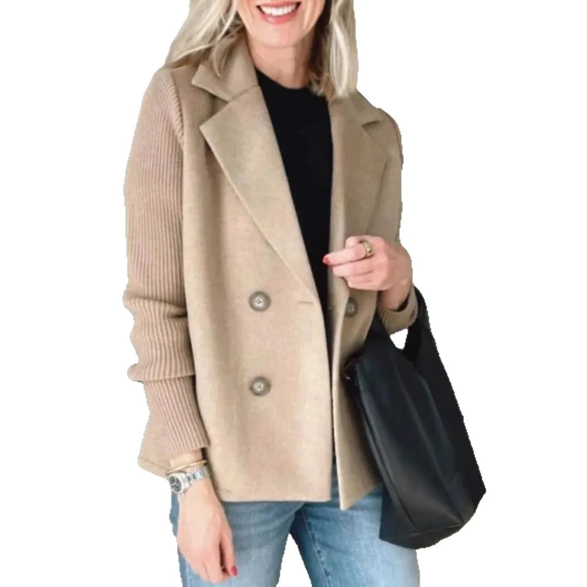 Brenvale - Double Breasted Blazer Jacket Cool Weather Layering — view 2 of 8