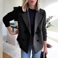 Brenvale - Double Breasted Blazer Jacket Cool Weather Layering — view 5 of 8
