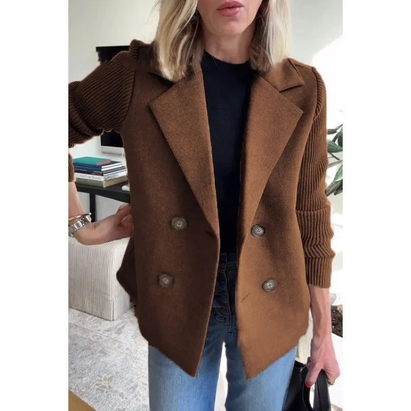 Brenvale - Double Breasted Blazer Jacket Cool Weather Layering — view 6 of 8
